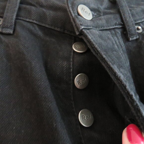 REFORMATION Serena High Skinny Crop Jeans in Black - Size US 24 - Picture 7 of 15